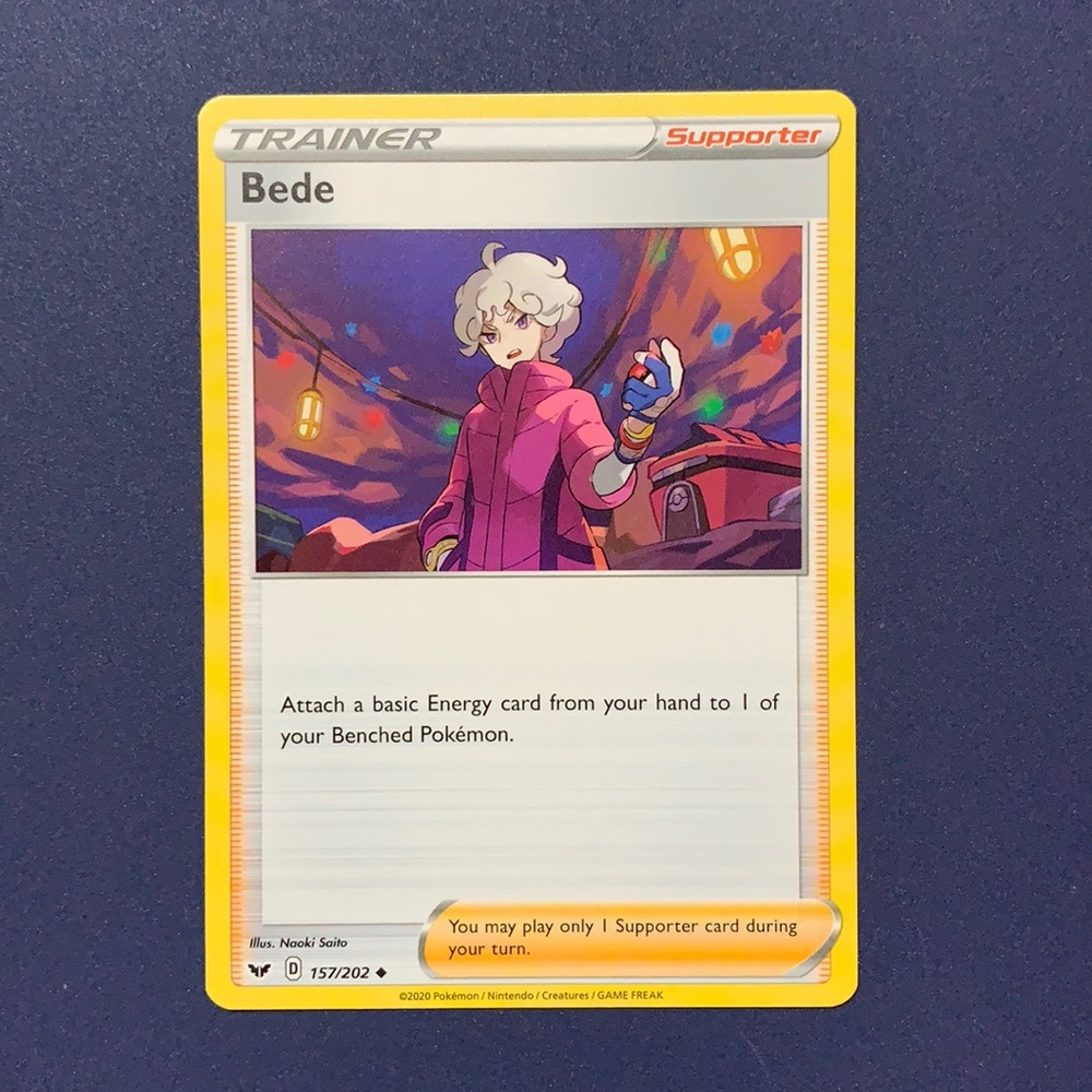 Trainer Bede Pokémon card 157/202